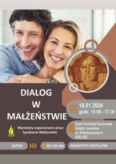Warsztaty - Dialog w małżeństwie, 18.01.2026